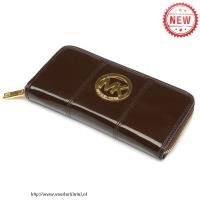 michael kors patent circle logo groot koffie portefeuilles Haarlem Shop zim1y193